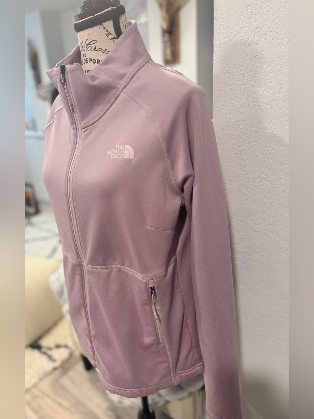 The North Face Women’s Large Pink Full Zip Fleece Jacket Outdoor Hiking - Picture 5 of 10